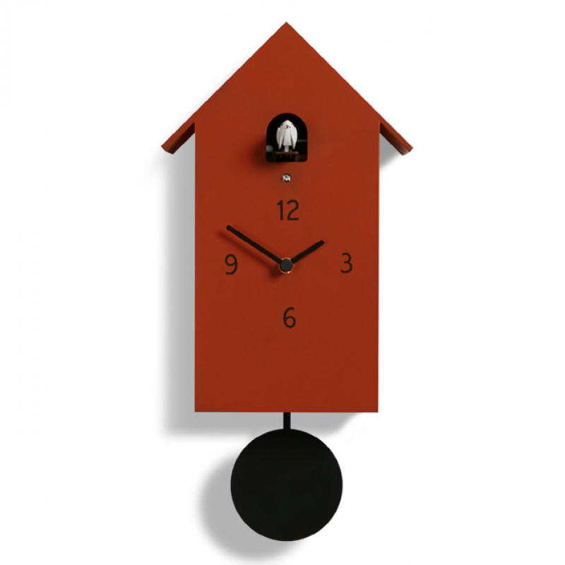 Orologio A Cucù Nascita 00f9 Minimalista Con Chimer, 00f9 Con Pendolo Delicato 00f9 A Forma Di Casetta Per Uccelli, Alimentato A Batteria Orologio A Cucu