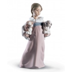 Statuetta Bimba con cuccioli Statuetta Bimba con cuccioli
