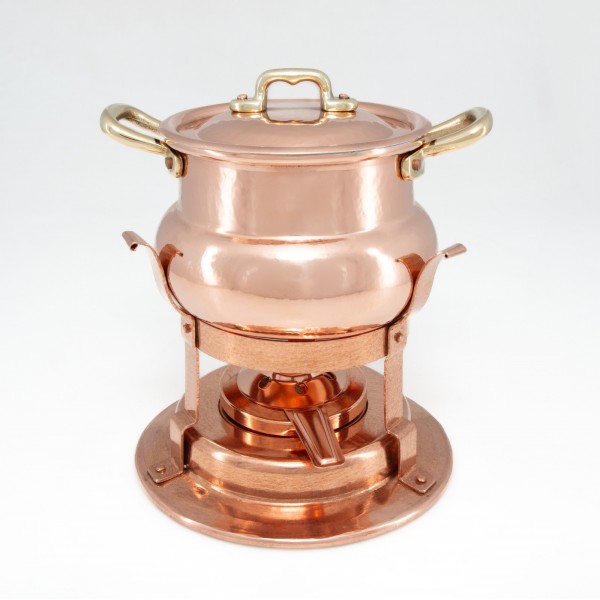 Pentola in rame fonduta